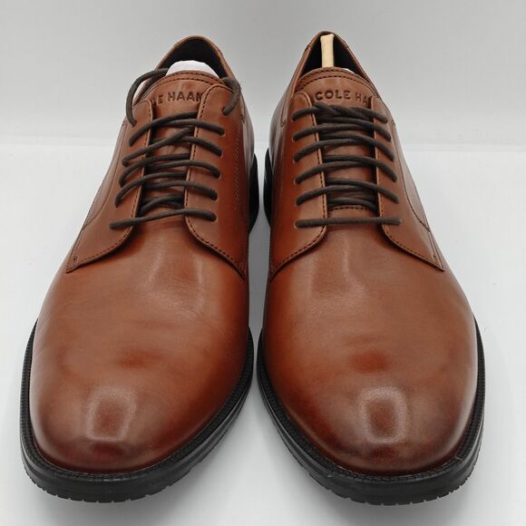 Cole Haan Men’s Leather Modern Essentials Plain Toe Oxford Shoe British Tan